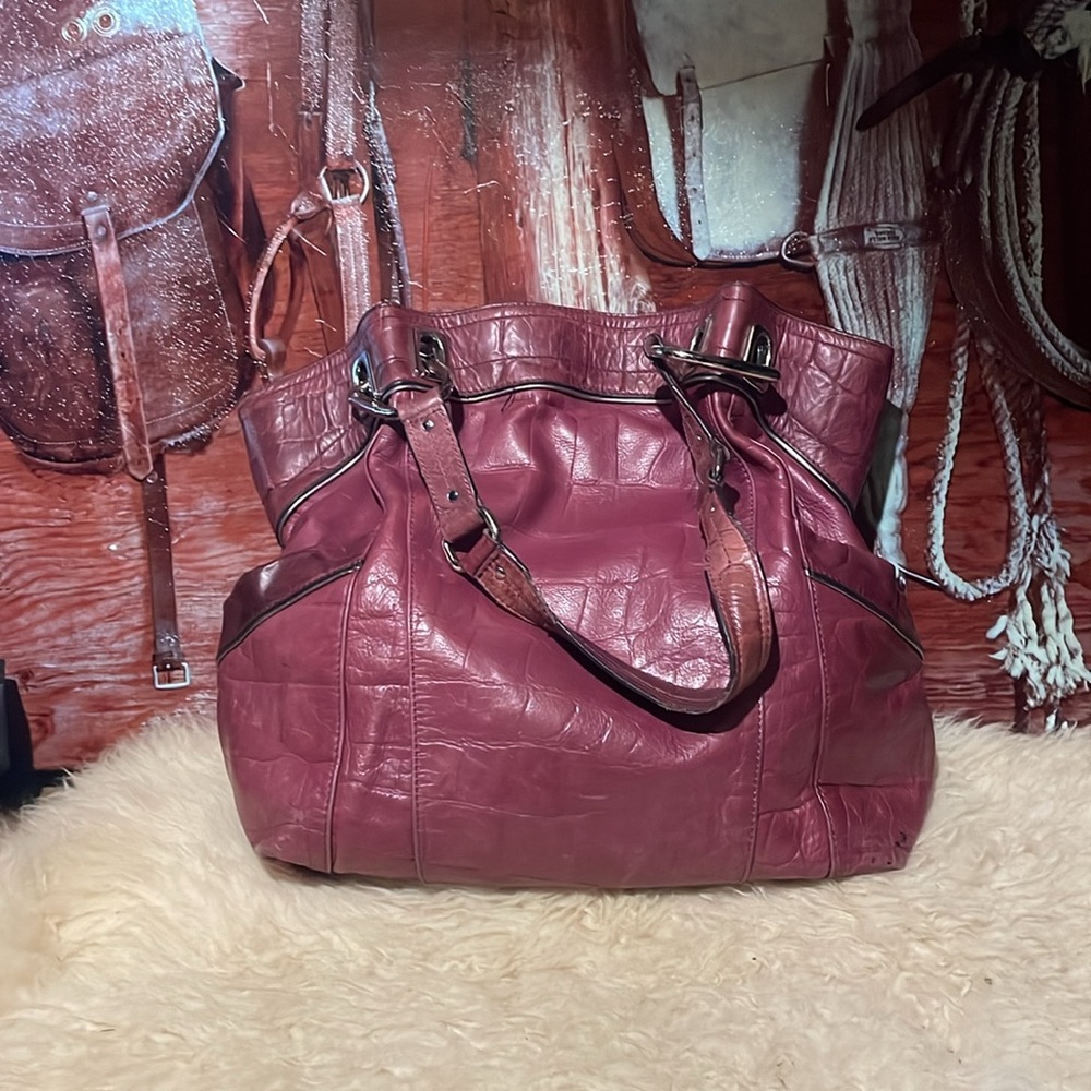 B Makowsky XXL leather bag